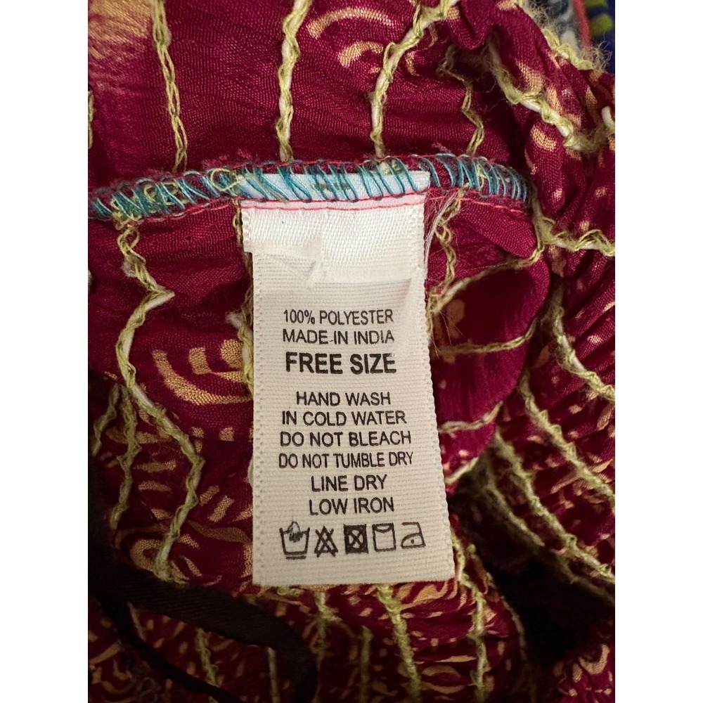 Patchwork Handkerchief Festival Midi Dress Boho Hippie Gypsy Nomad  Wanderlust - Picture 6 of 6